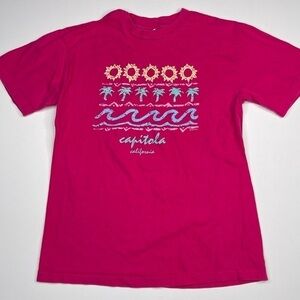 Vintage Tee Shirt Tourist Capitola California Beach Summer Vacation Pink Surf